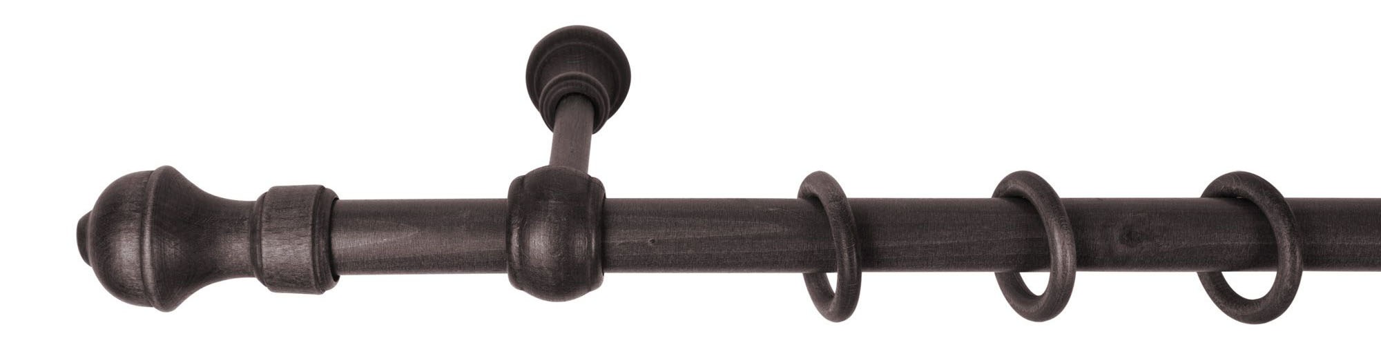 SN DECO GROUP Gardinenstange »Ares« 1 läufig-läufig Fixmass 28 mm, Holz, verschiedene Längen und Farben, Komplettset