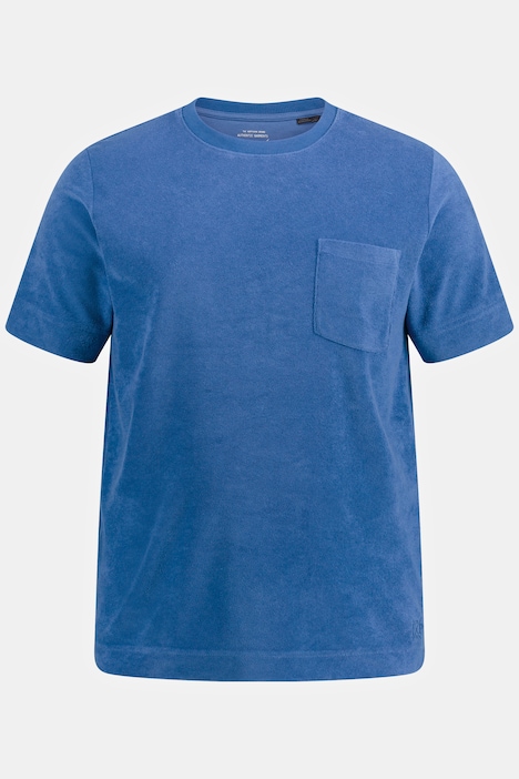 T-Shirt, Frottee, Halbarm, Rundhals, Brusttasche