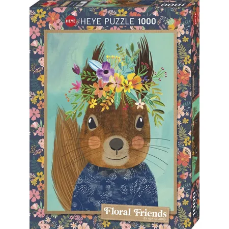 Heye Puzzle - Sweet Squirrel, Floral Friends, 1000 Teile