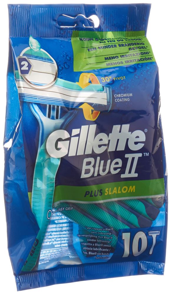 Gillette Blue II Plus Slalom<br>10 Stück, Einwegrasierer