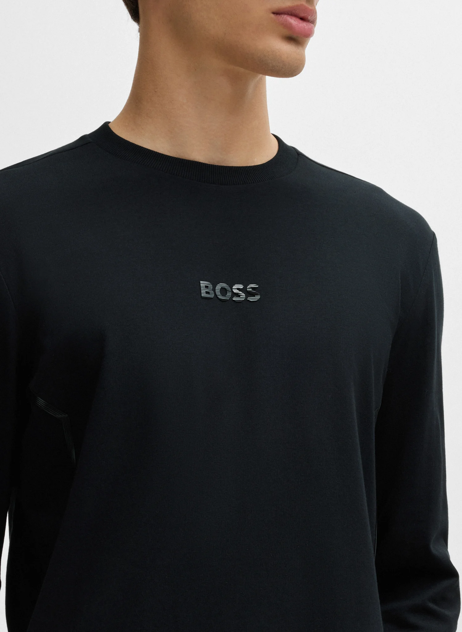 Tee-shirt droit en coton | Noir