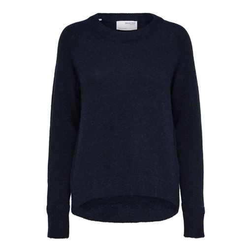 Selected Femme Lulu Striktrøje, Dark Sapphire, XL