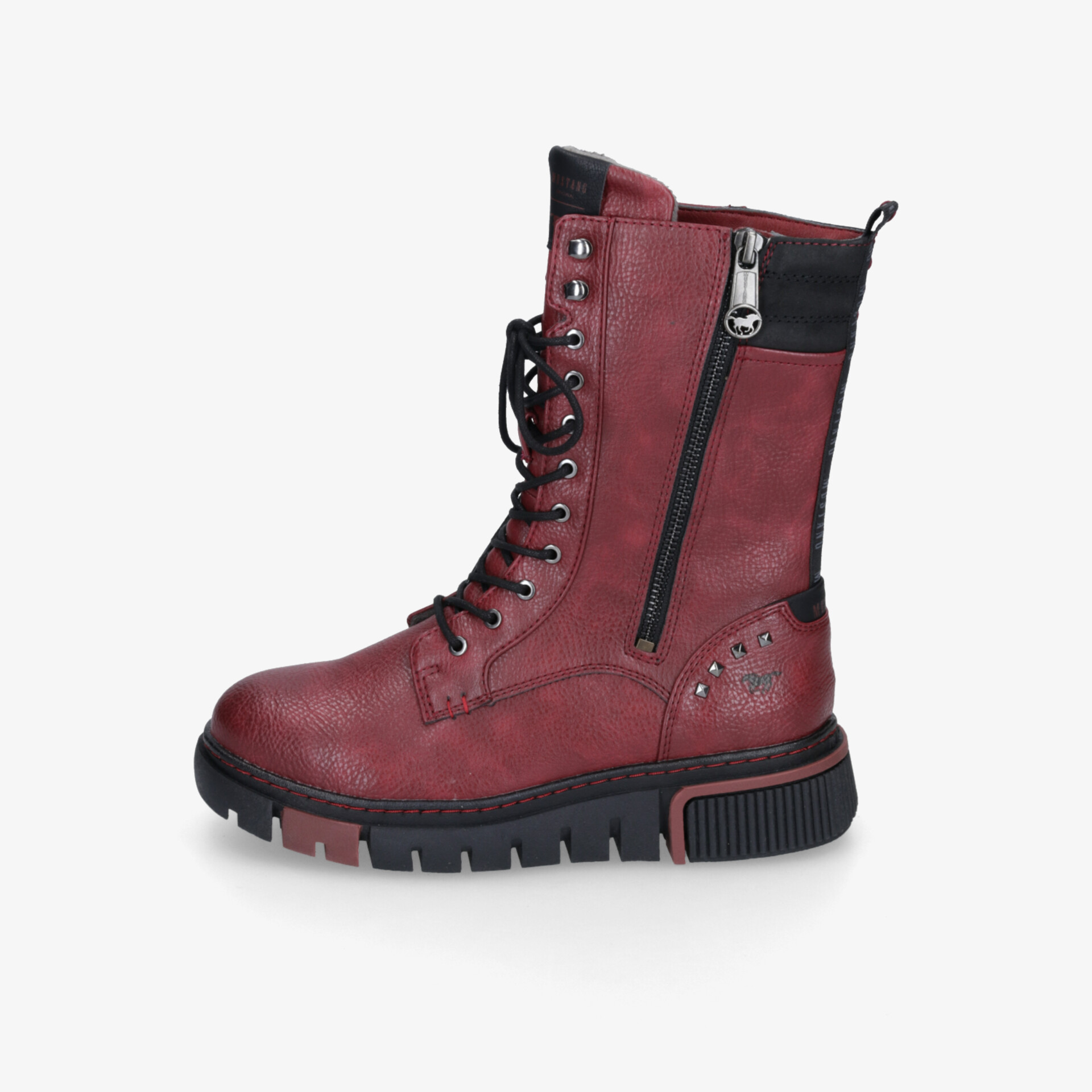 MUSTANG Damen Biker Boots rot