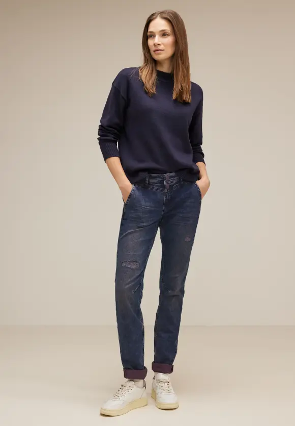 Casual Fit Jeans - indigo lilac overdyed