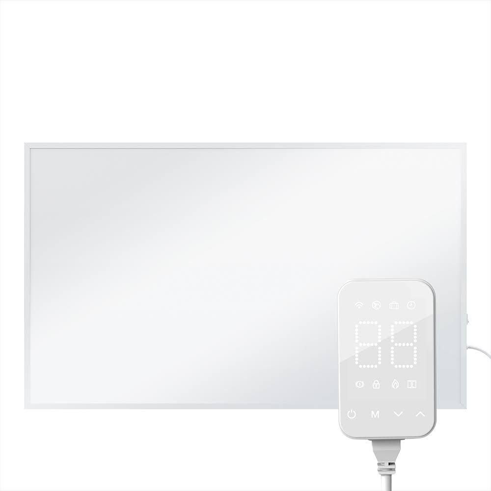 Infrarotheizung 800W mit Smart Steck-Thermostat - Weiß