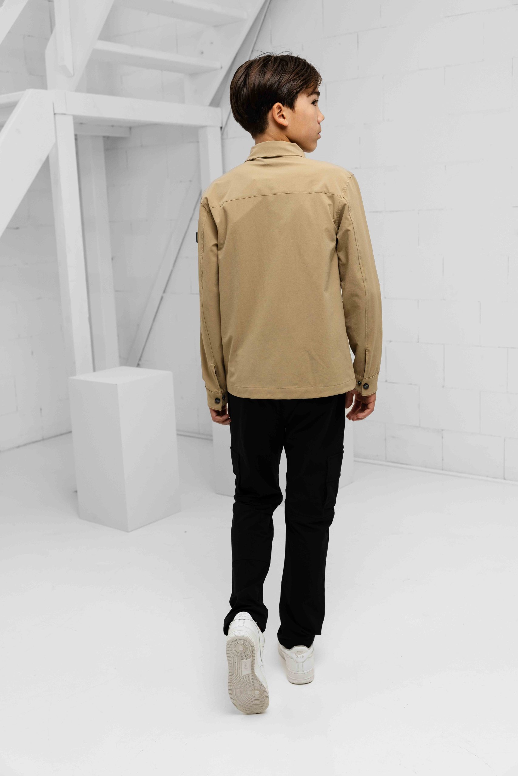 Malelions Ripstop Zip Overshirt Kids Bruin