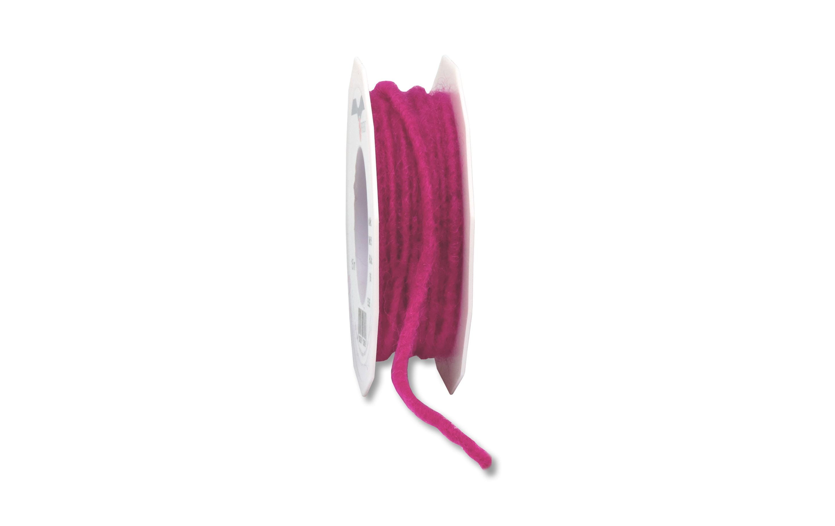 Textilband Elbe Wolle 0.5 cm x 15 m, MagentaStoffband als einzigartiges Geschenkband