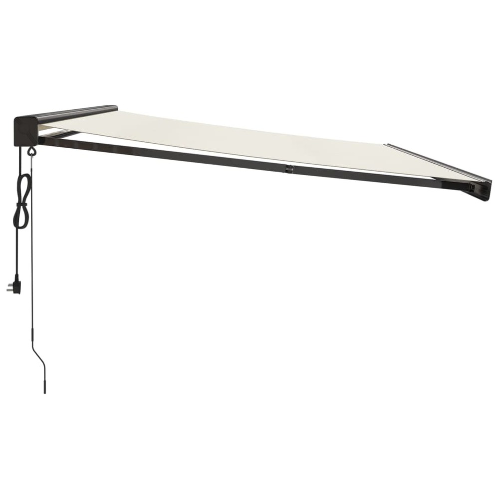 Auvent rétractable crème 4,5x3 m tissu et aluminium