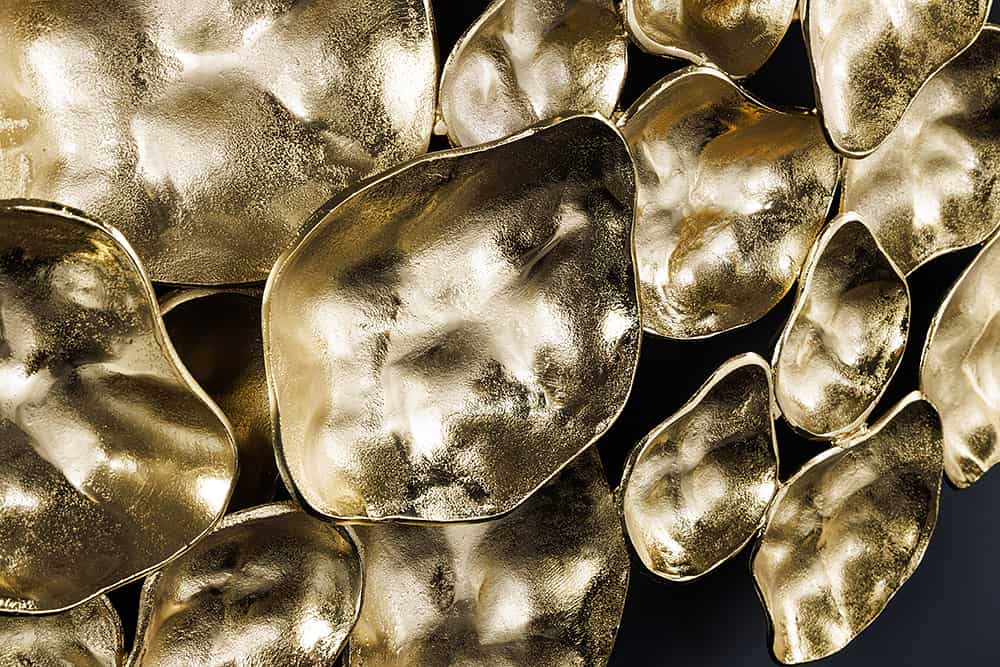 Moderne Wanddekoration VARIATION 105cm gold Metall handmade