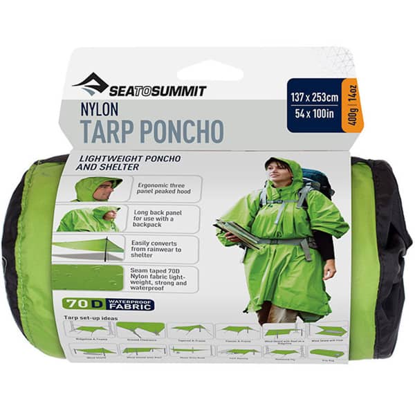 Poncho randonnée SEA TO SUMMIT PONCHO THERMOCOLLE 70D GREEN
