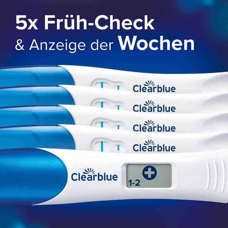 Clearblue Schwangerschaftstest Multicheck 4 + 1 Urin, 5 St