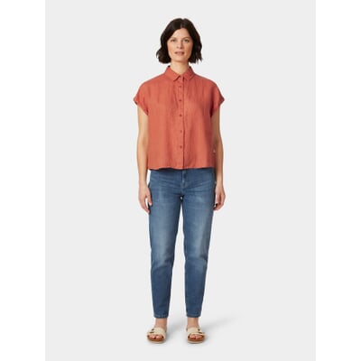 Damenbluse Kurzarm, Orange