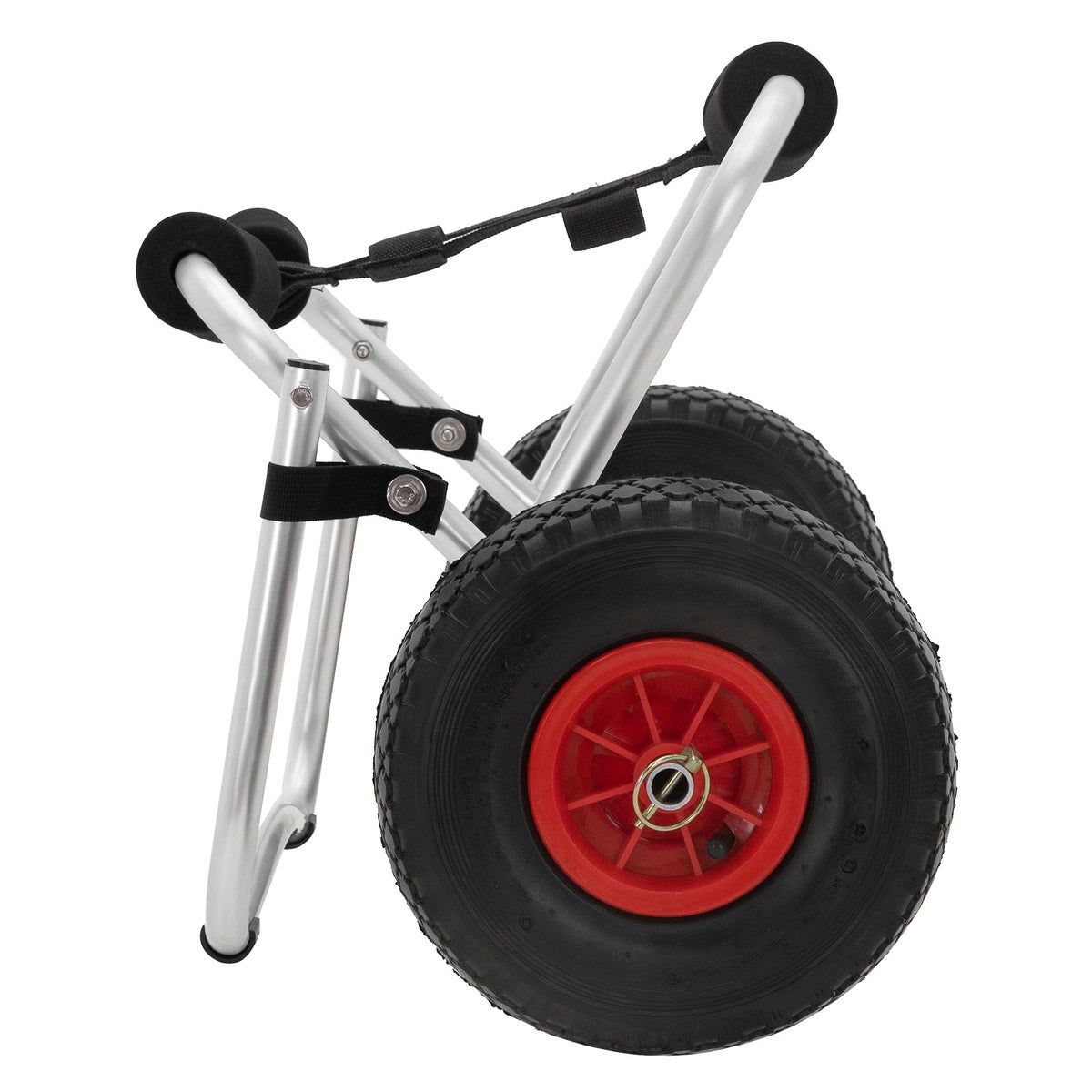 ECD Germany Opvouwbare kajak- en kano-trolley, aluminium, 72x32x46 cm, tot 70 kg, incl. accessoires, botentrolley, kajak- en kano-transporttrolley, surftrolley, boottrailer, opvouwbare boot, SUP, surfplanktransport
