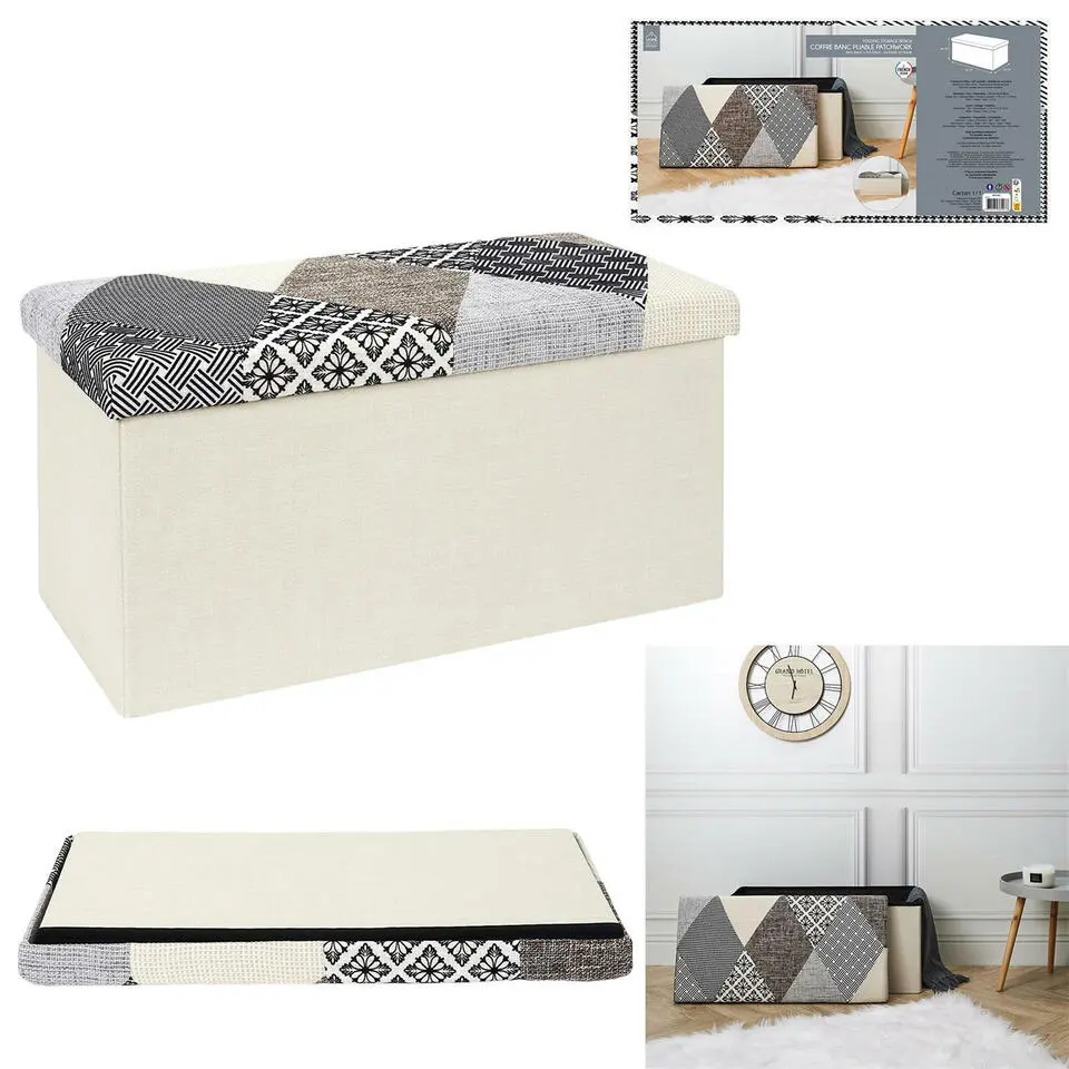 Home Deco Poefje - opbergbox - multicolor - 76 x 38 cm