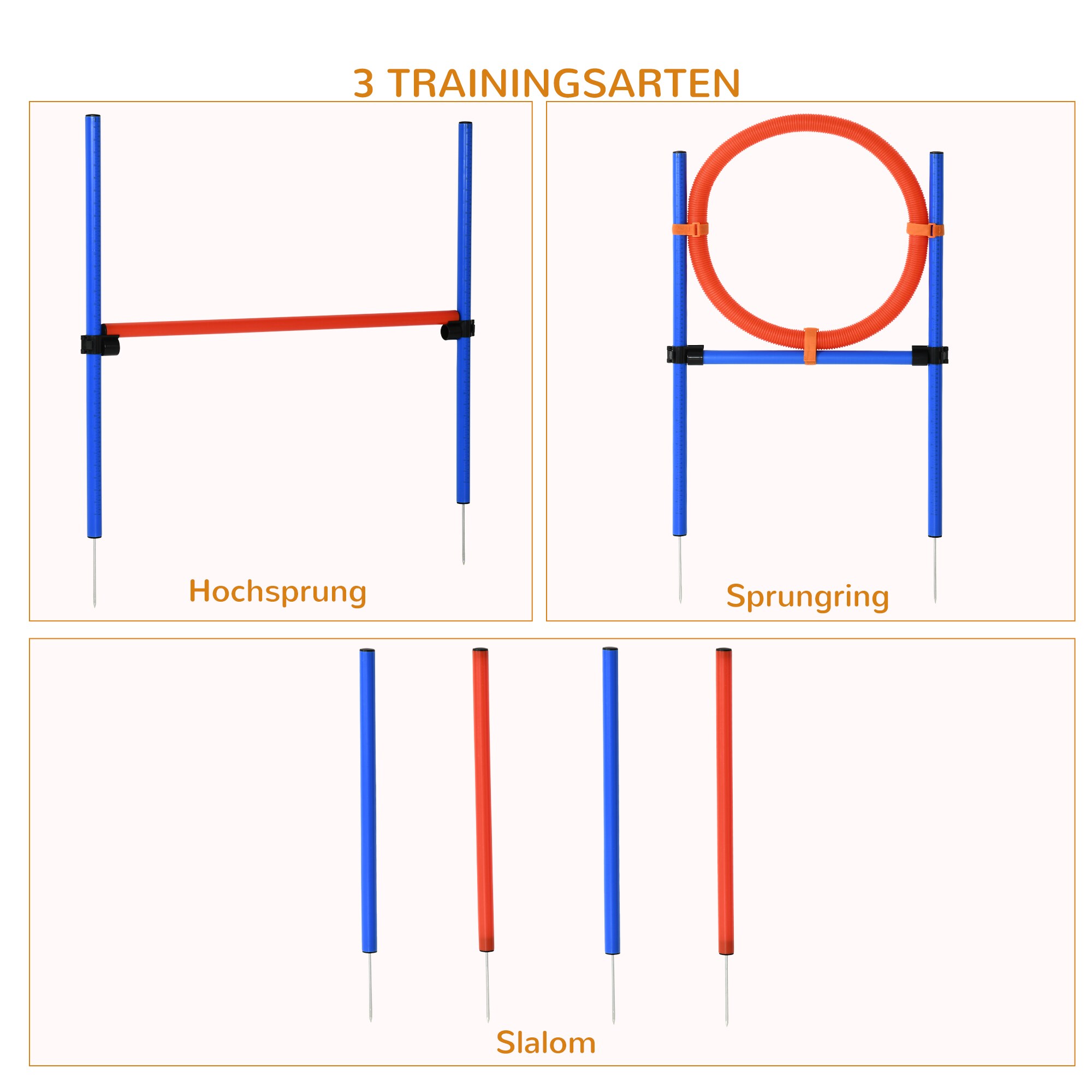 PawHut Hundesport blau, rot
