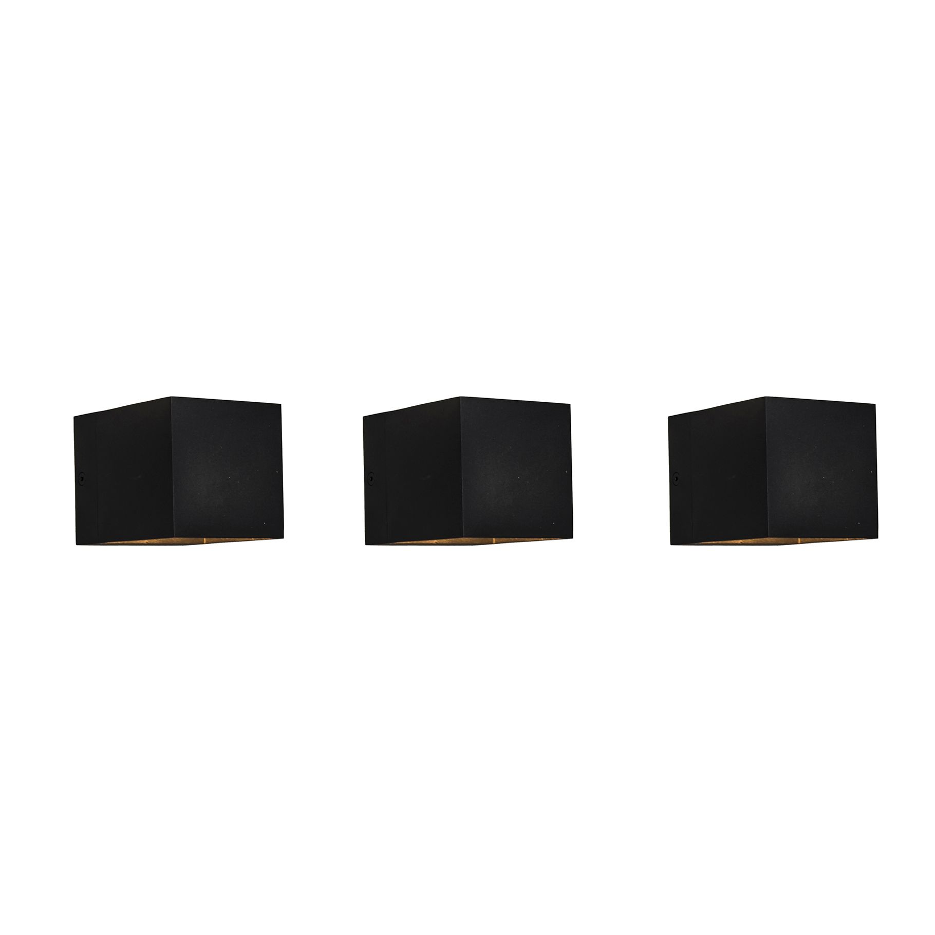 Set van 3 moderne wandlampen zwart - Transfer