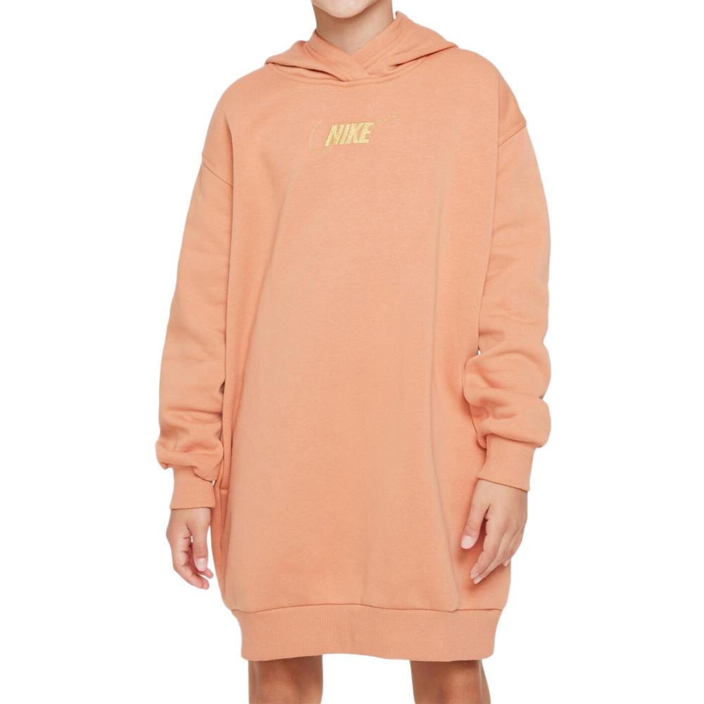 Nike Robe Pull Orange Fille Nike Club FJ6165