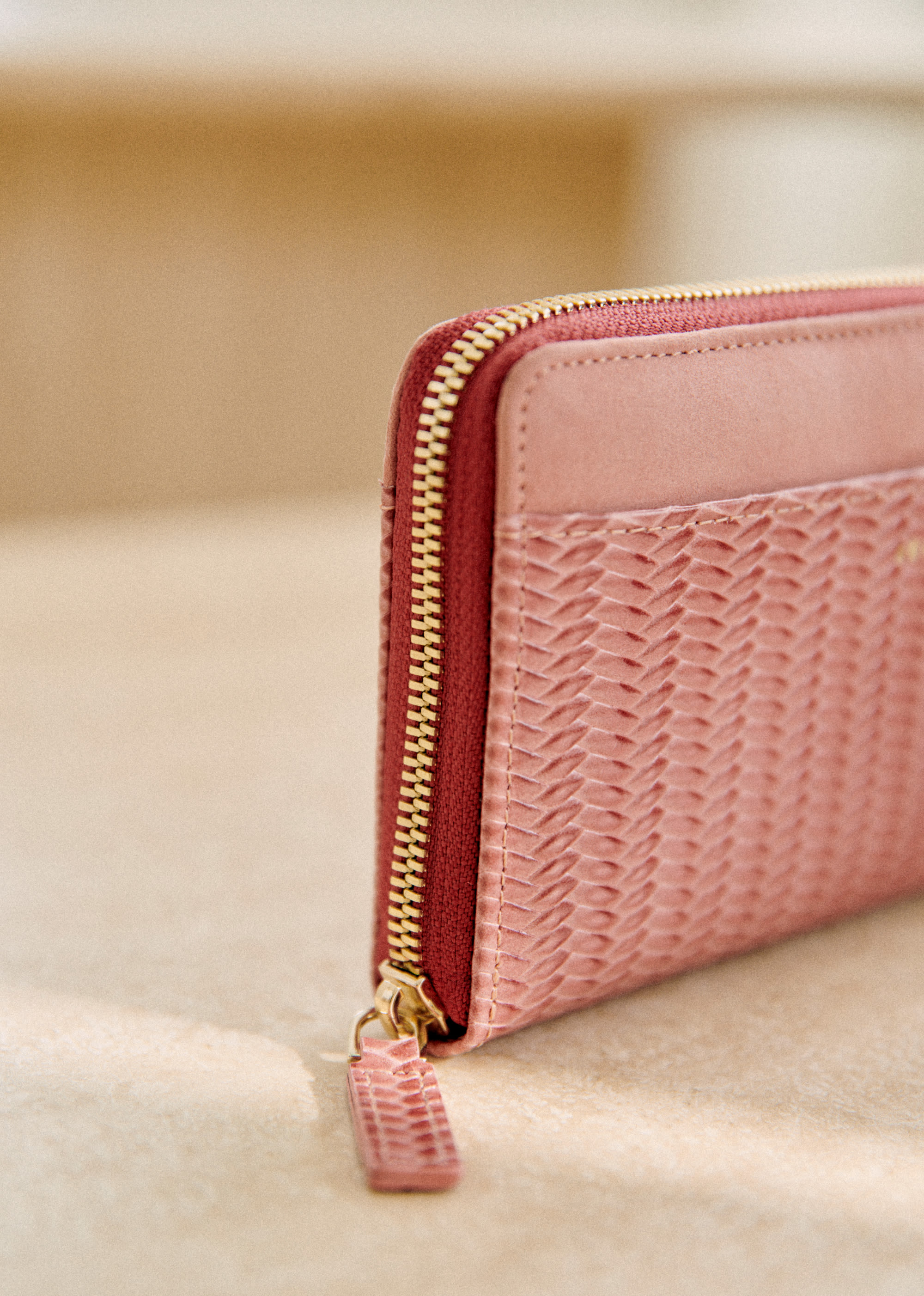 Portefeuille Victoria - Blush tressé - SACS/NEW SACS Petite Maroquinerie 5906427