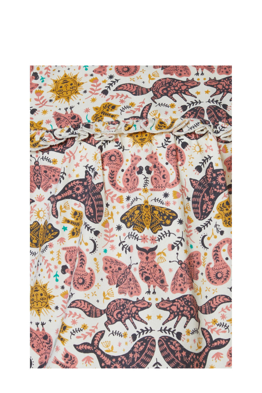 Noppies longsleeve Jega met all over print roze/geel/wit