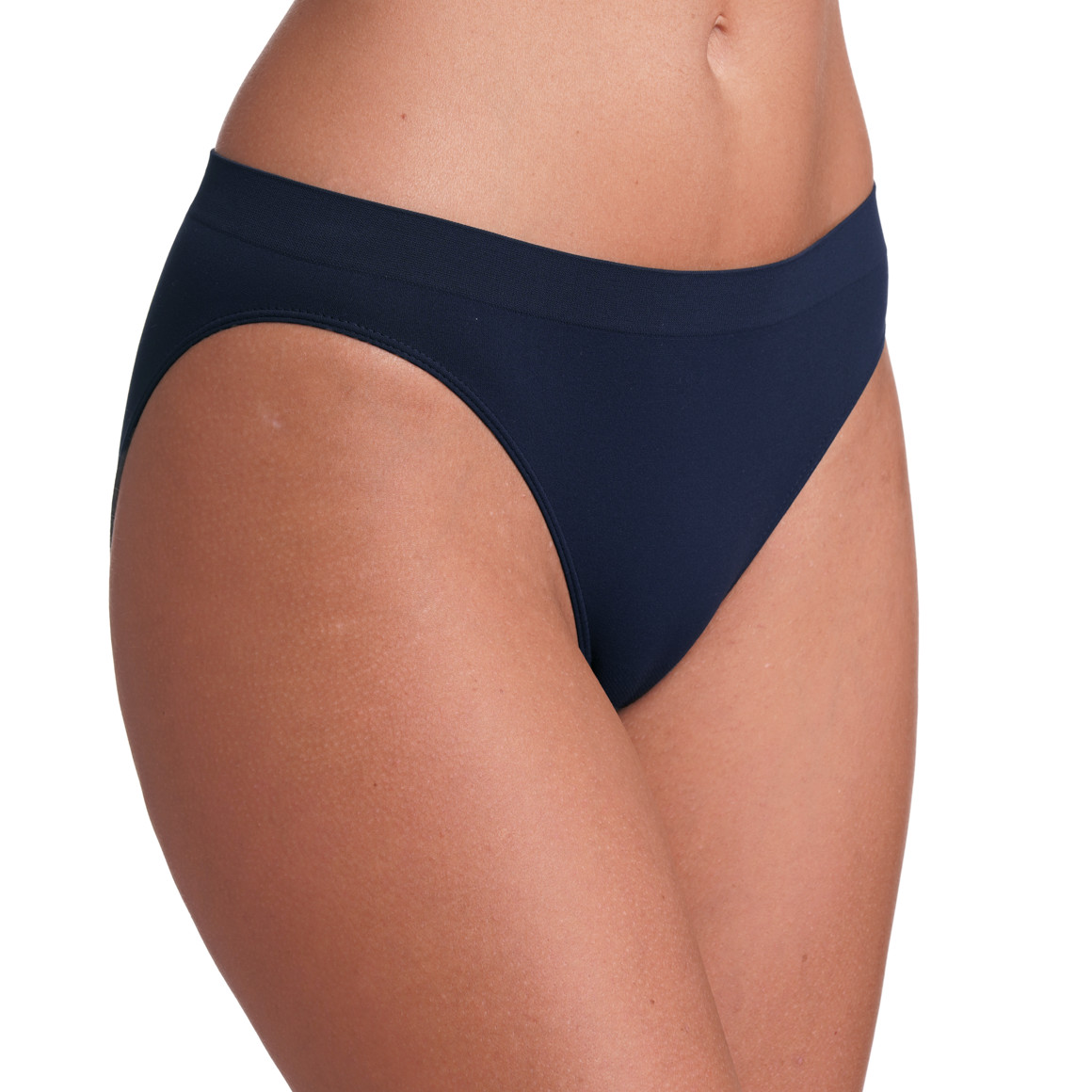 Gina Benotti 3 Damen Slips in Seamless-Qualität hellblau / dunkelblau / blau