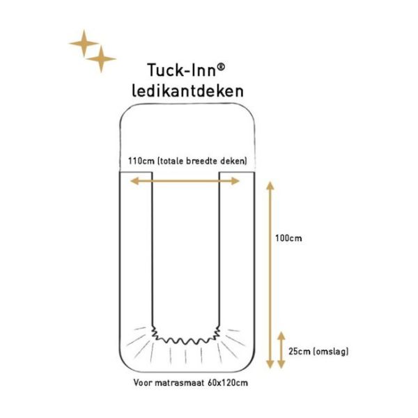 Witlof For Kids Velvet Rib Tuck-Inn Ledikantdeken