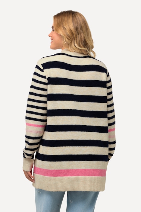 Pullover, Ringel, Herz, Stehkragen, Langarm