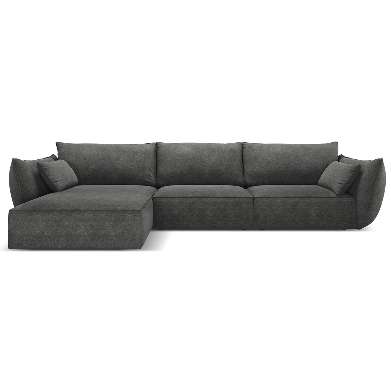 Mazzini Sofas Canapé D'Angle Gauche Vanda 5 Places 2 gris - 208x166x85 cm