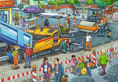 Ravensburger Puslespill Road Construction Site 2x12 Brikker