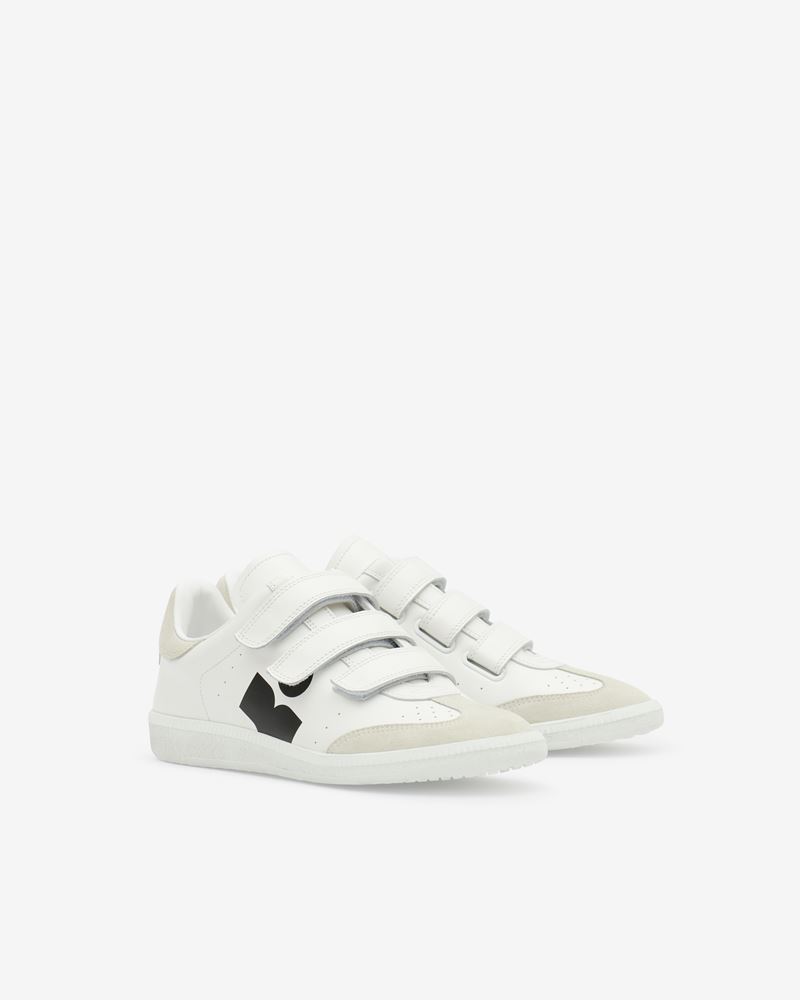 BASKETS EN CUIR ET LOGO BETH