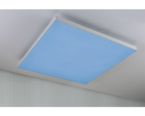 Frameloos dimbaar LED-paneel, 38,5W, 2820 lm, 2700-6500 K RGBW, 59,5 x 59,5 cm, wit, met afstandsbediening en nachtlampfunctie