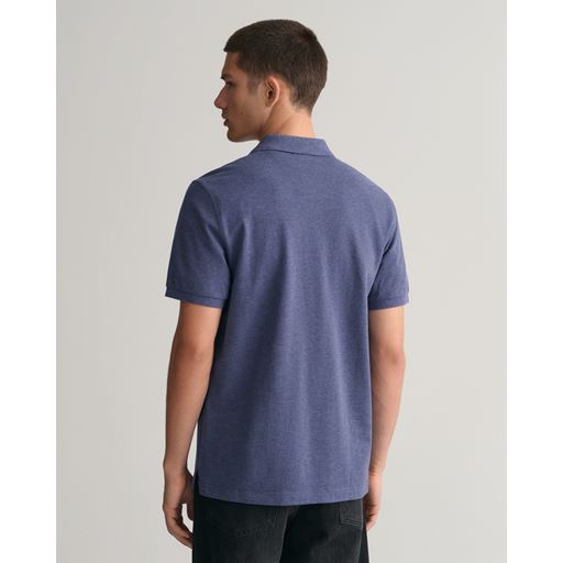 GANT Shield Piqué Polo T-shirt, Dark Jeansblue Melange, XL