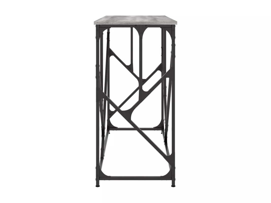Table console sonoma gris 100x40x80 cm bois d'ingénierie