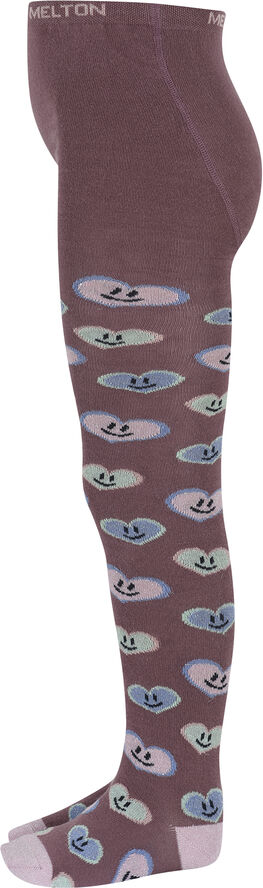 Melton Happy hearts tights Grape shake