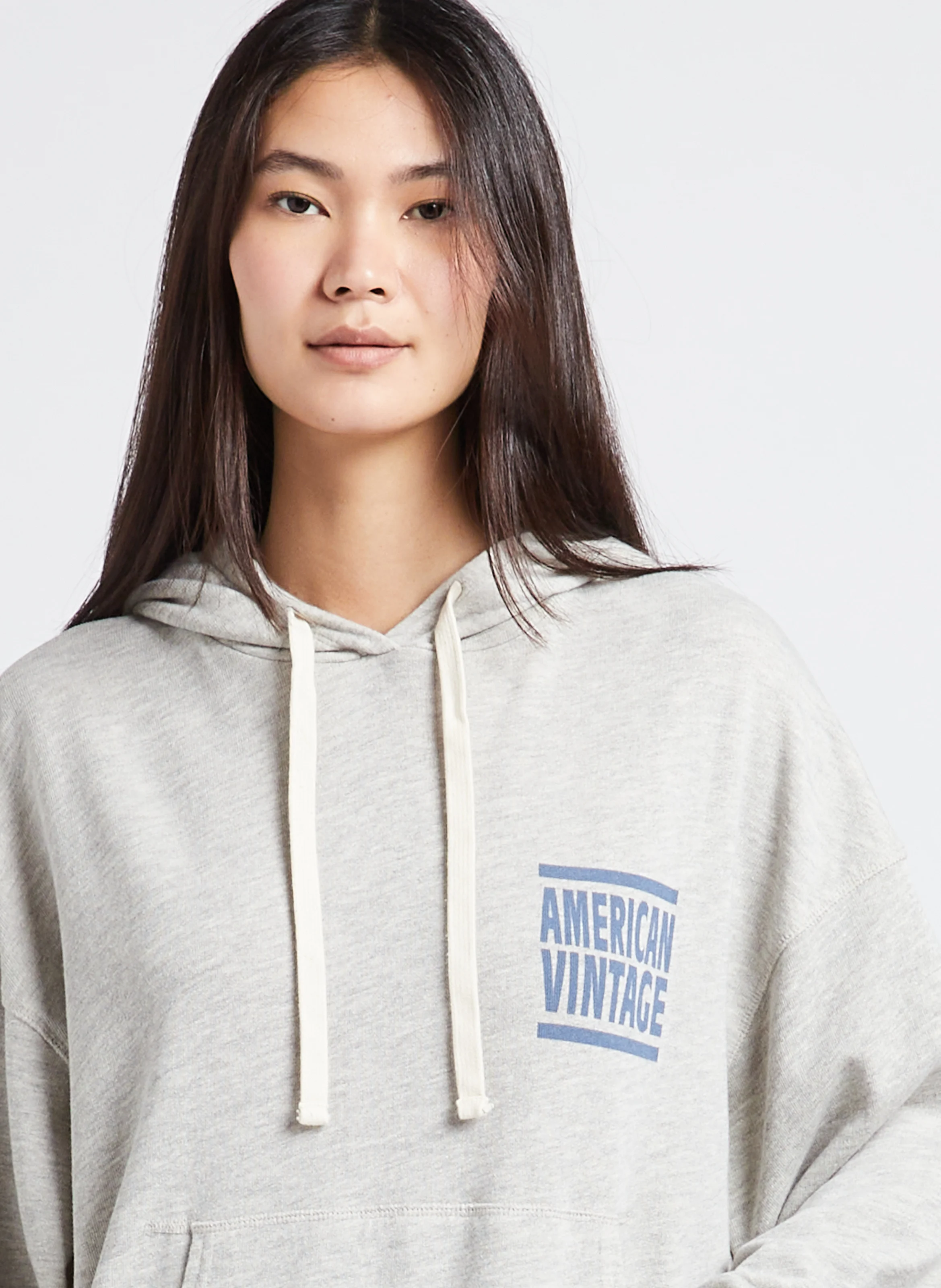 ZOFBAY - Sweat à capuche sérigraphié en coton mélangé | Gris