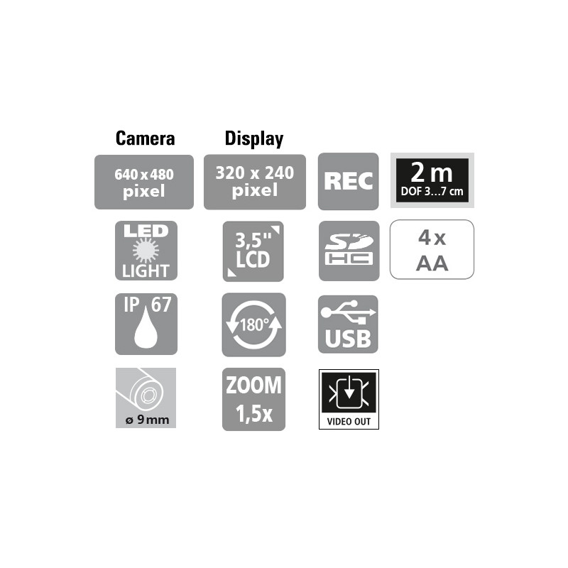 Laserliner VideoScope Plus inspectiecamera 2m