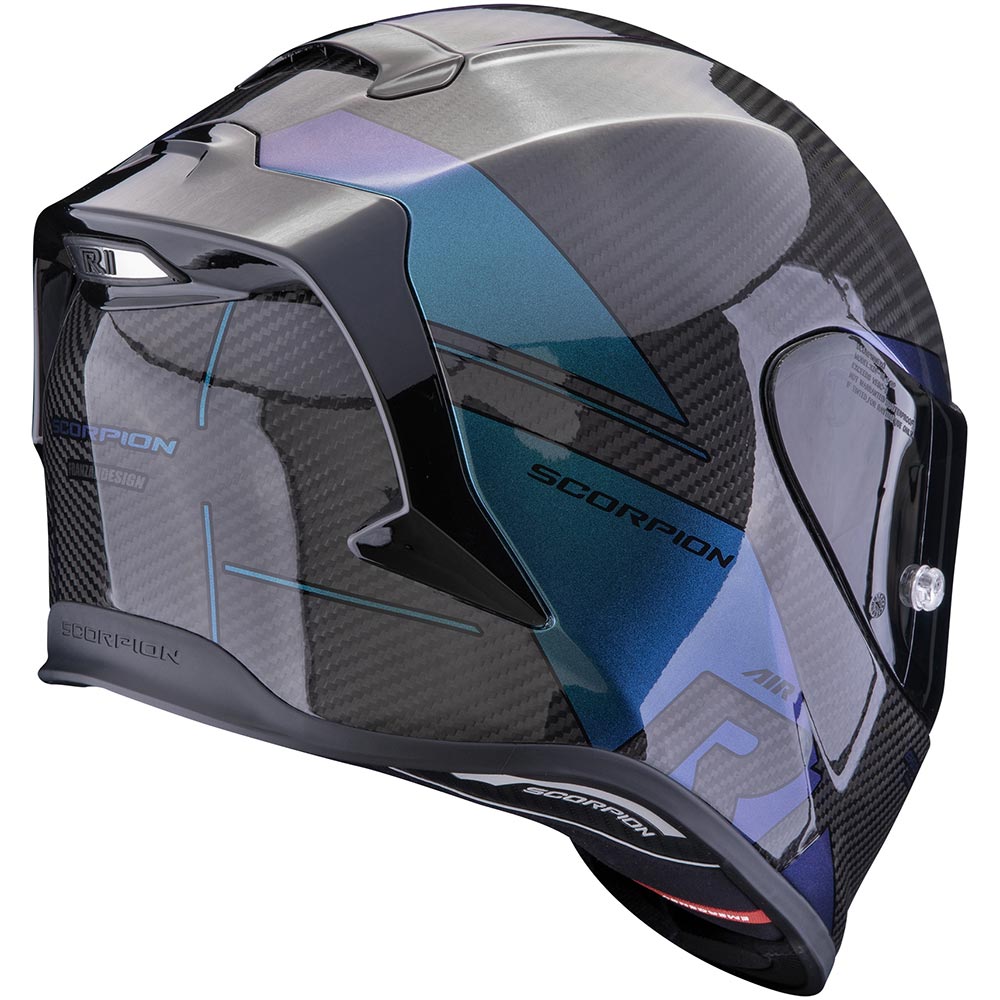 Scorpion - Casque Exo-R1 Evo Carbon Air Rally Noir / Bleu / Violet