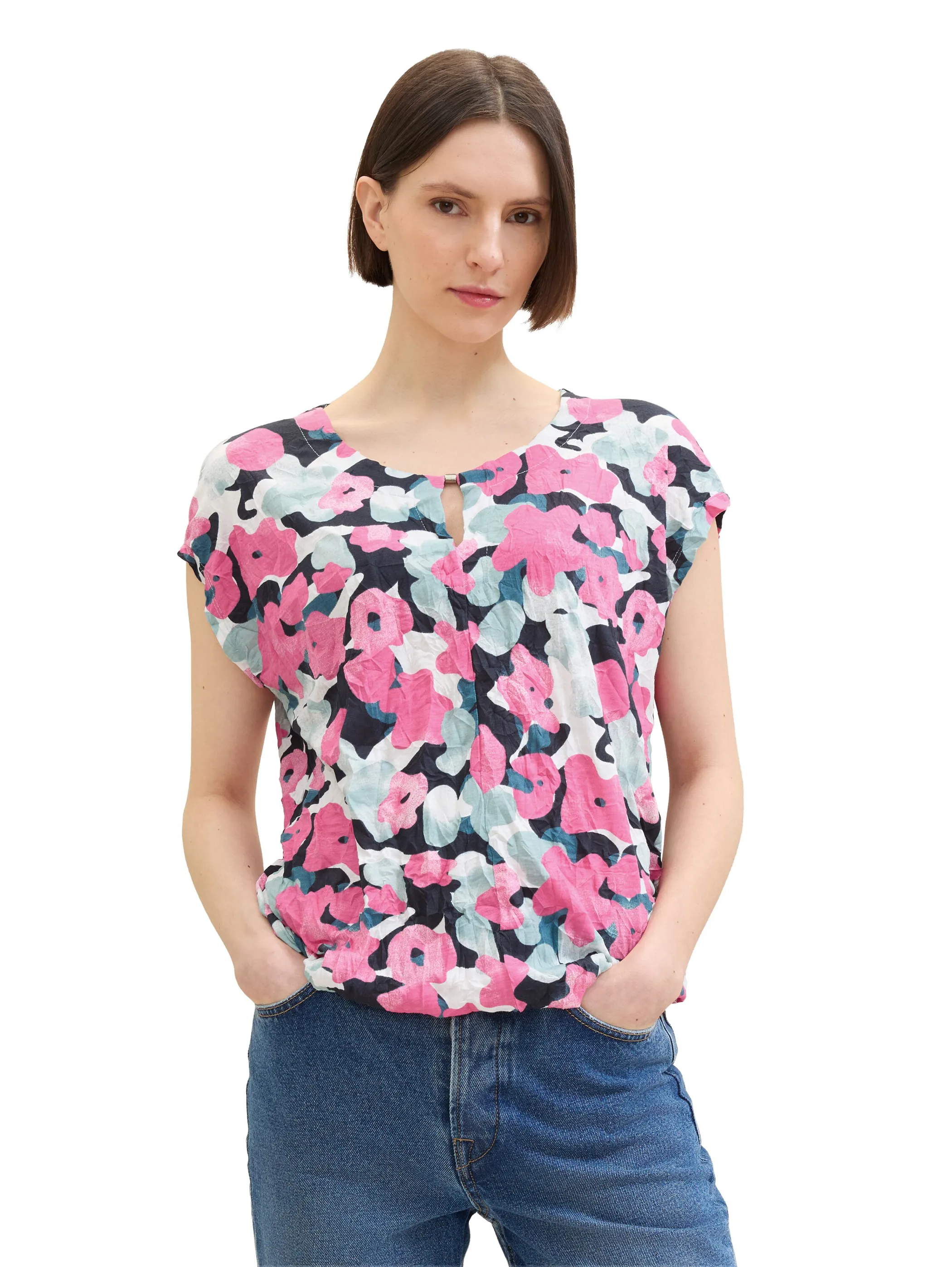 Damen Bluse im Crinclelook
