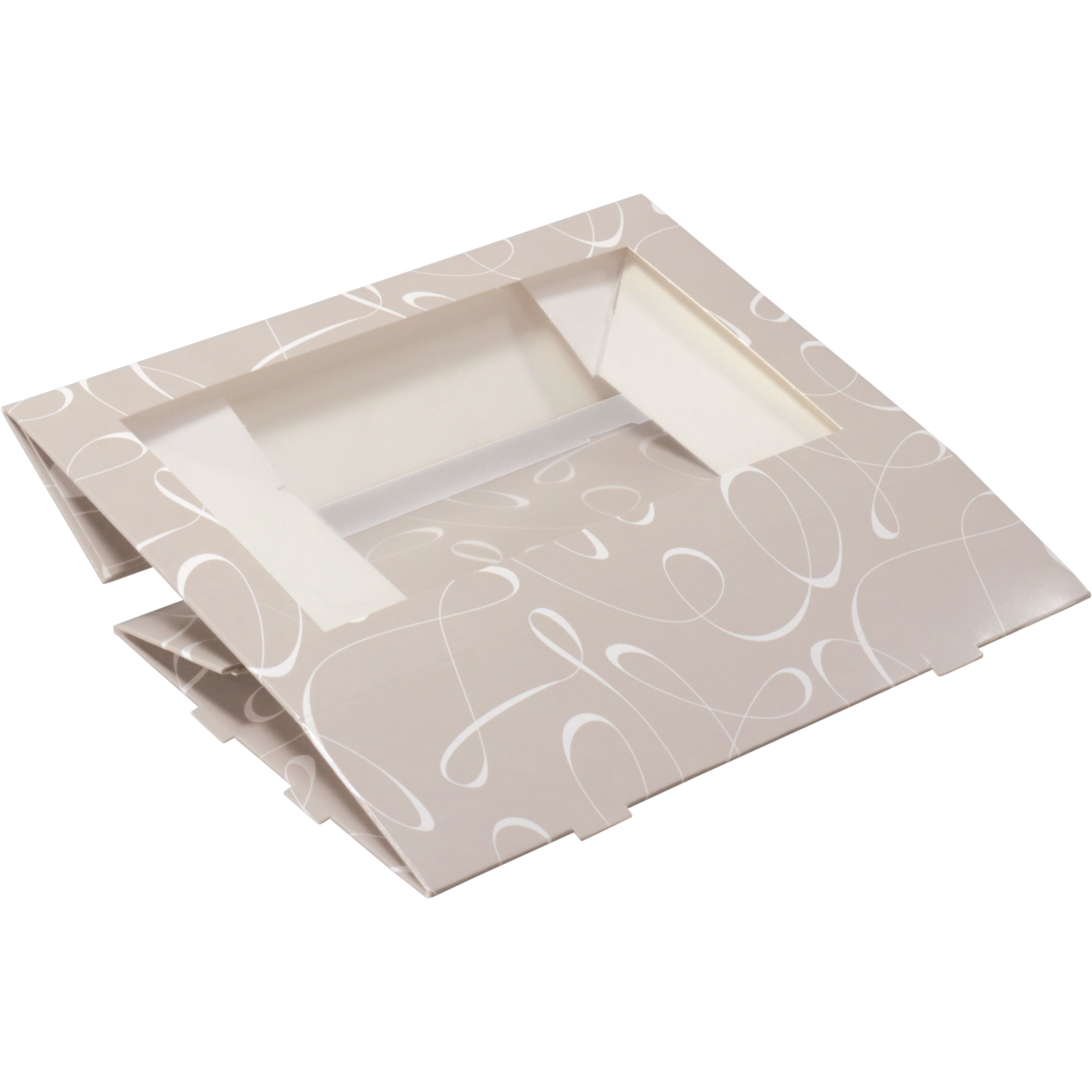 Gebaksdoos, Swirl, karton + PET, 19x12.5x5cm, met venster,