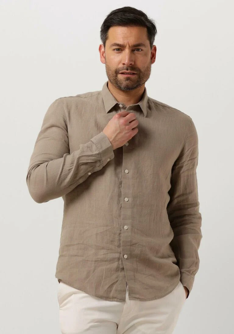 DRYKORN zand drykorn casual overhemd ruben 126004