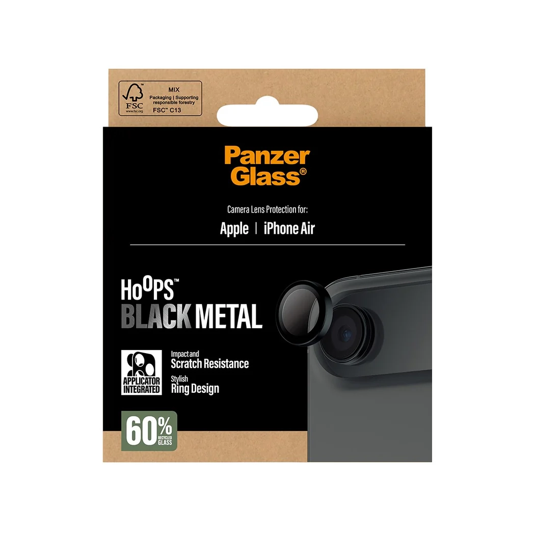 Hoops iPhone Air Kameraschutz Objektiv Ring Protector Abdeckung (PG32259) - Schwarz