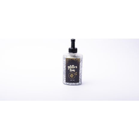 Glitterlim - sølv stjerne mix 147ml