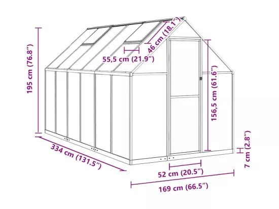 Serre tente abri plante aluminium 334 x 169 x 195 cm 02_0044501