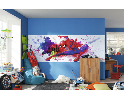 Fotobehangpapier 4-4123 Spider-Man Graffiti 4-delige set 368 x 127 cm