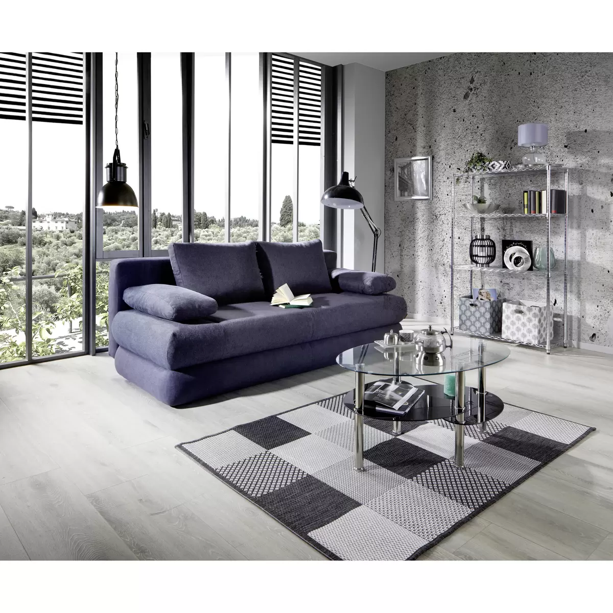 Schlafsofa Clipso 140x201 Anthrazit