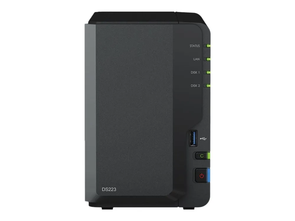 Synology Disk Station DS223 - NAS-server - 2 bays - SATA 6Gb/s - RAID 0, 1, JBOD - RAM 2 GB - Gigabit Ethernet - iSCSI support