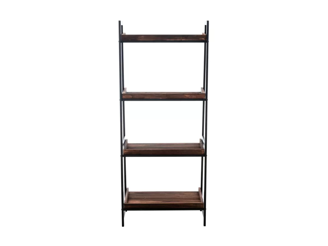 Étagères sur pied - Métal - 64 x 36 x 152cm - Marron - Dahn