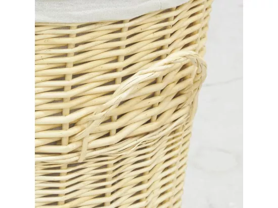 Coffres à linge en osier blanc (Lot de 3)