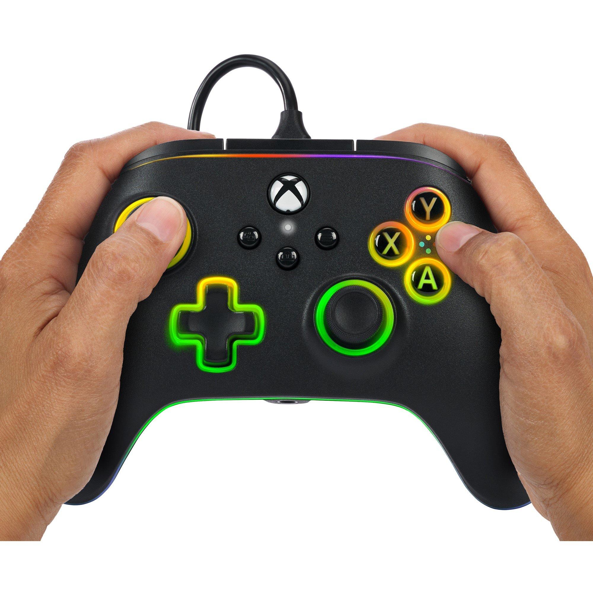 PowerA Advantage Wired Controller for Xbox Series XS with Lumectra  RGB LED Strip Black