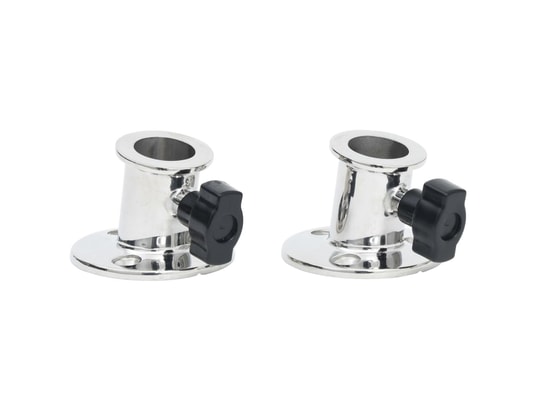 VIDAXL - Base ronde de bimini pour tube de 26 mm 2 pcs inox