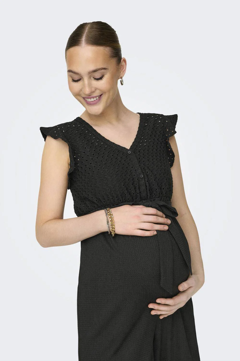 ONLY MATERNITY zwangerschapsjumpsuit OLMELISA zwart